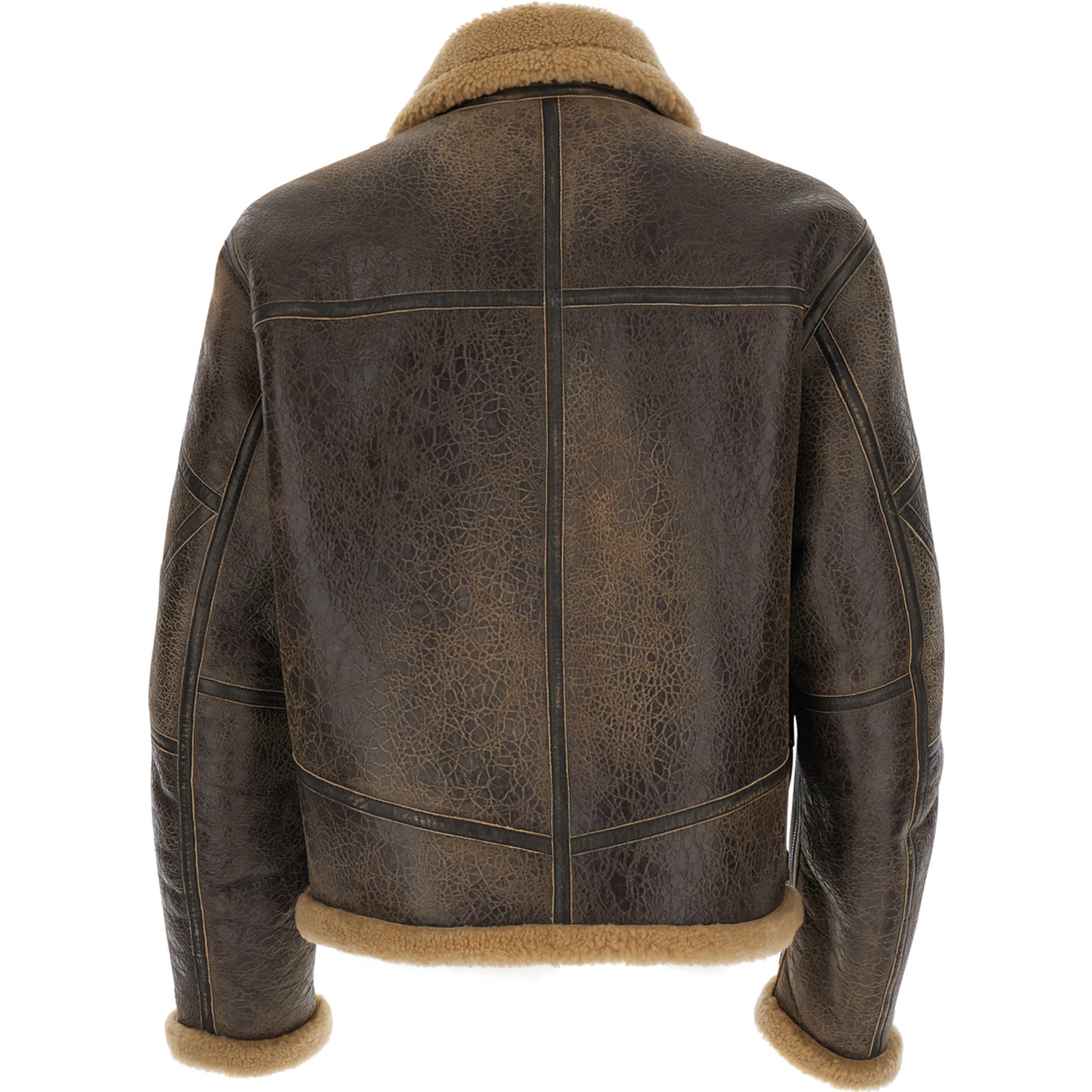 BLOUSON JACLET with beige shearling for men