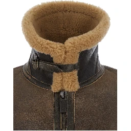 BLOUSON JACLET with beige shearling for men
