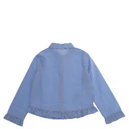 Shirt M01948M00UWMC135F0M863 with collar and long sleeves in Blue Cotton for Girl