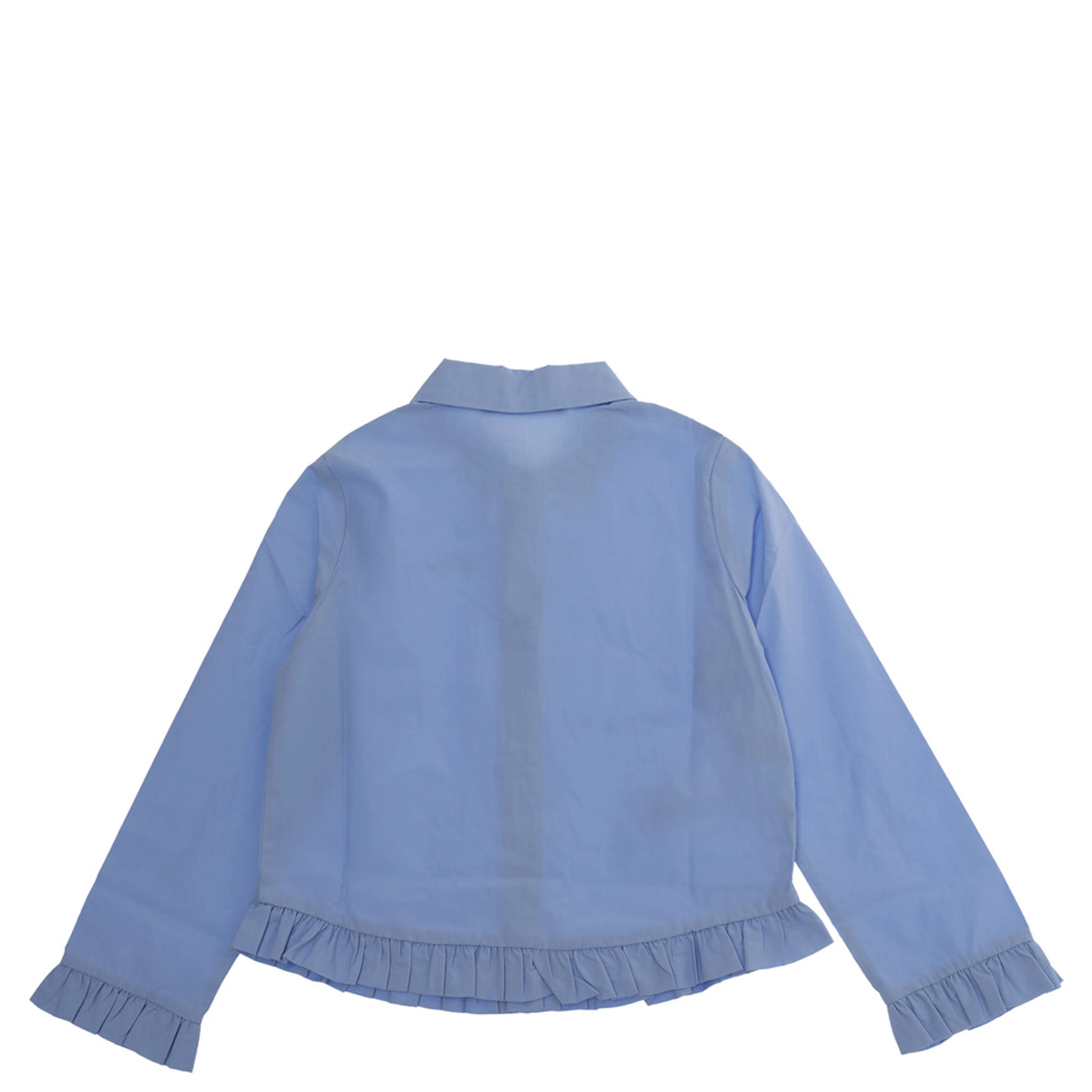 Shirt M01948M00UWMC135F0M863 with collar and long sleeves in Blue Cotton for Girl