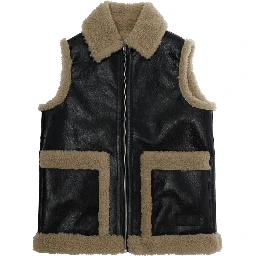 Jacket MM6 MAISON MARGIELA KIDS with patch and front closure in Tech Fabric Black Girl