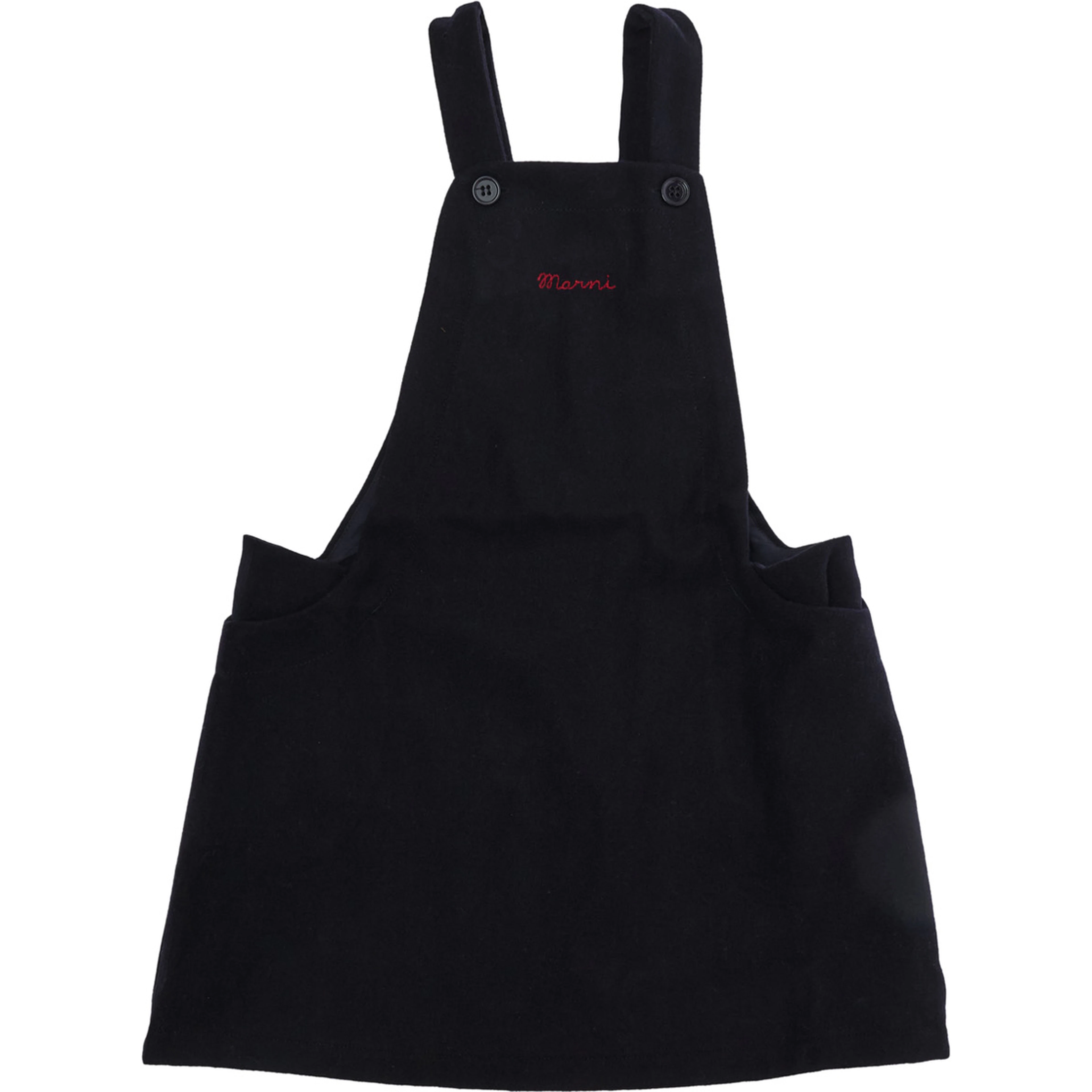 Dress M01847M00XKMD339F0M862 with round neckline and long sleeves in blue wool and polyamide for Girl