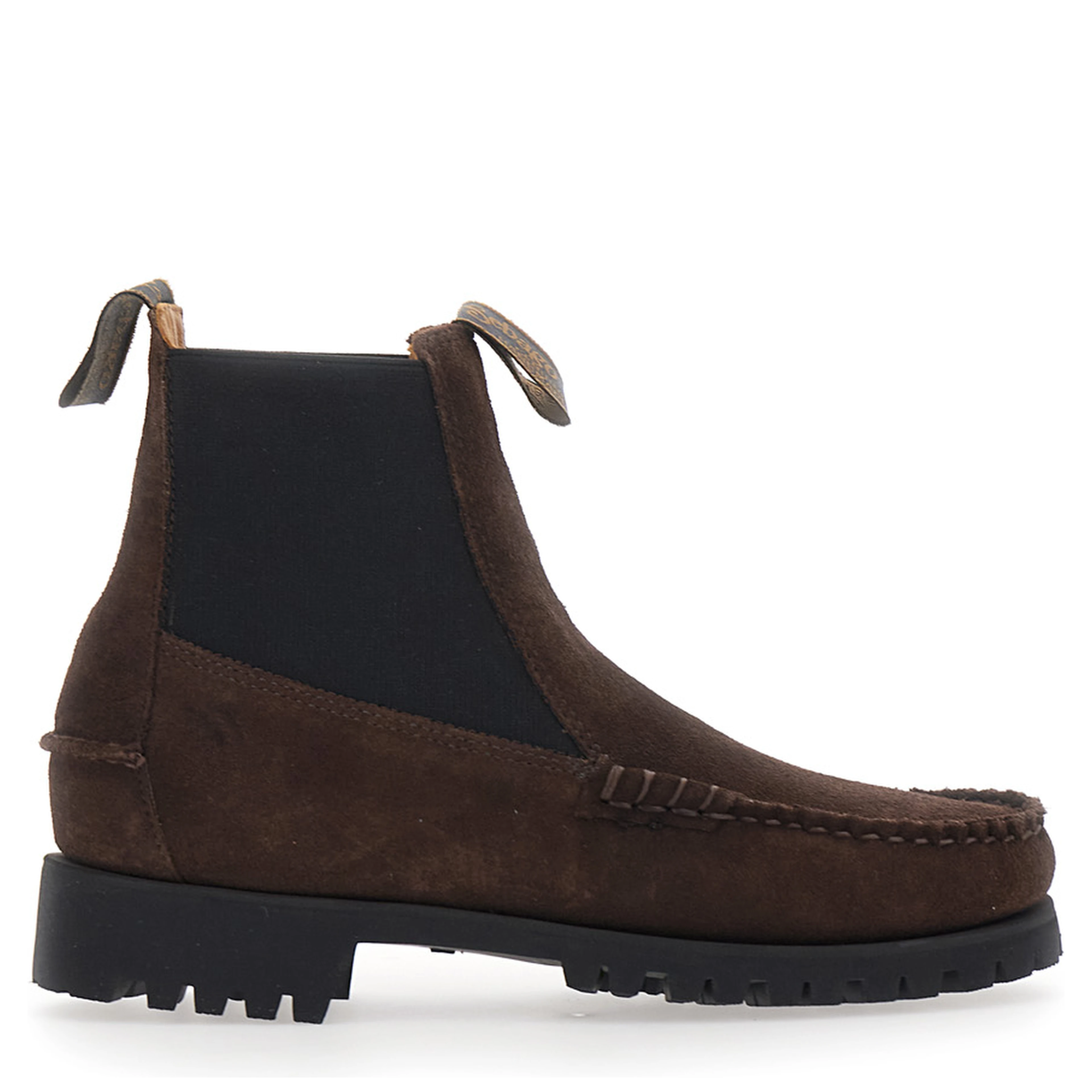 CALLIOPE SUEDE LUG Brown Rubber Sole Ankle Boots for Men