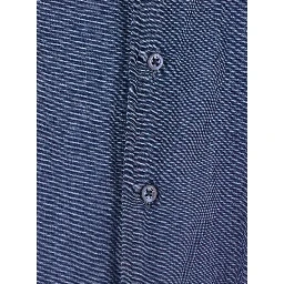 blue shirt with Pointed collar in cotton denim for men