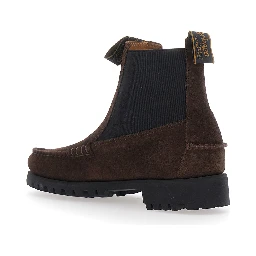 CALLIOPE SUEDE LUG Brown Rubber Sole Ankle Boots for Men