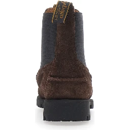 CALLIOPE SUEDE LUG Brown Rubber Sole Ankle Boots for Men