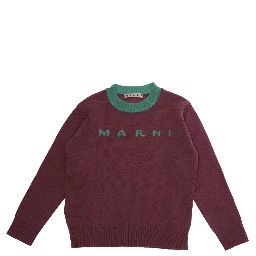 M01214M00MLMK33U0M352 is a long-sleeve sweater with a crew neck made of pink wool and cashmere for Girl