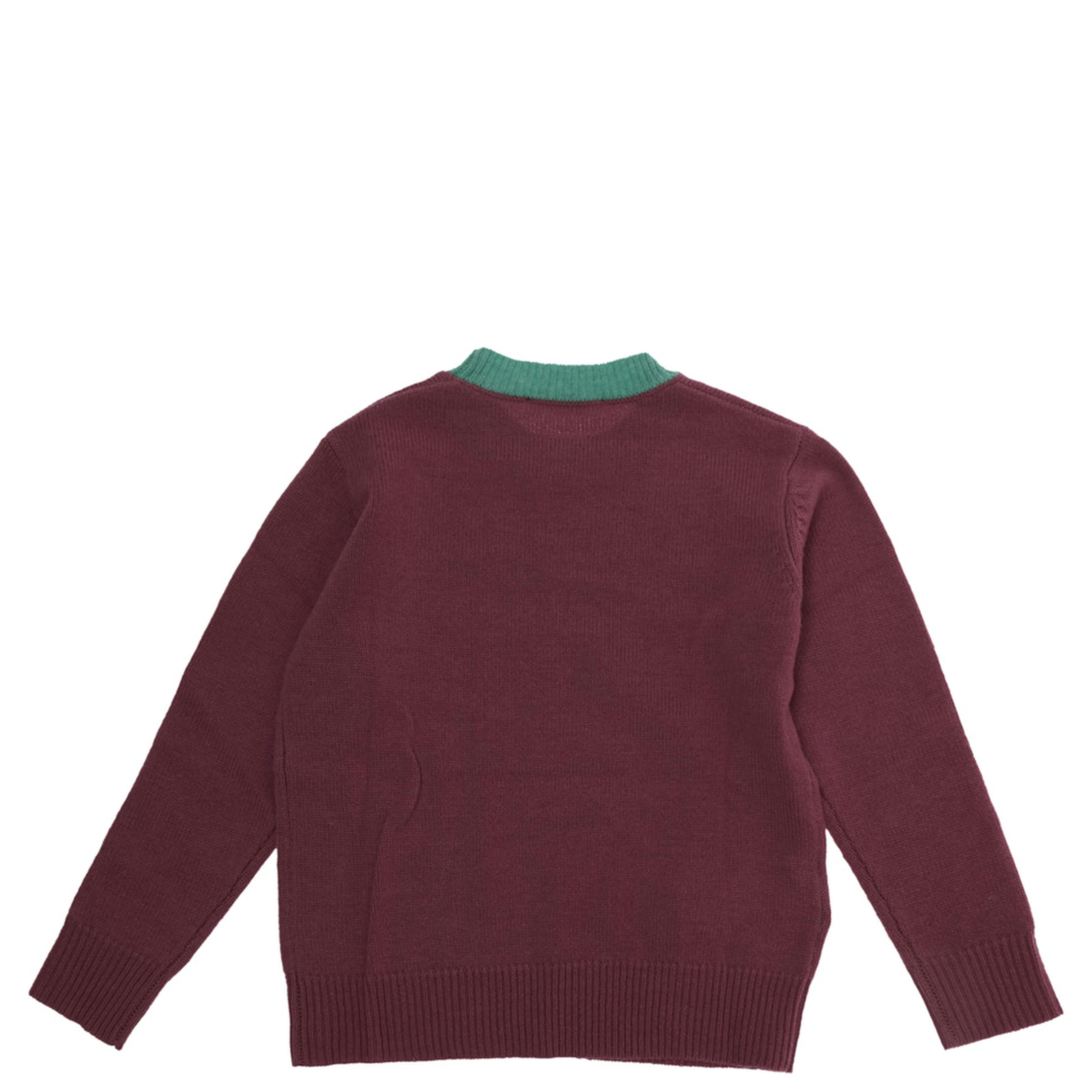 M01214M00MLMK33U0M352 is a long-sleeve sweater with a crew neck made of pink wool and cashmere for Girl