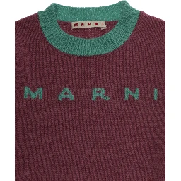 M01214M00MLMK33U0M352 is a long-sleeve sweater with a crew neck made of pink wool and cashmere for Girl