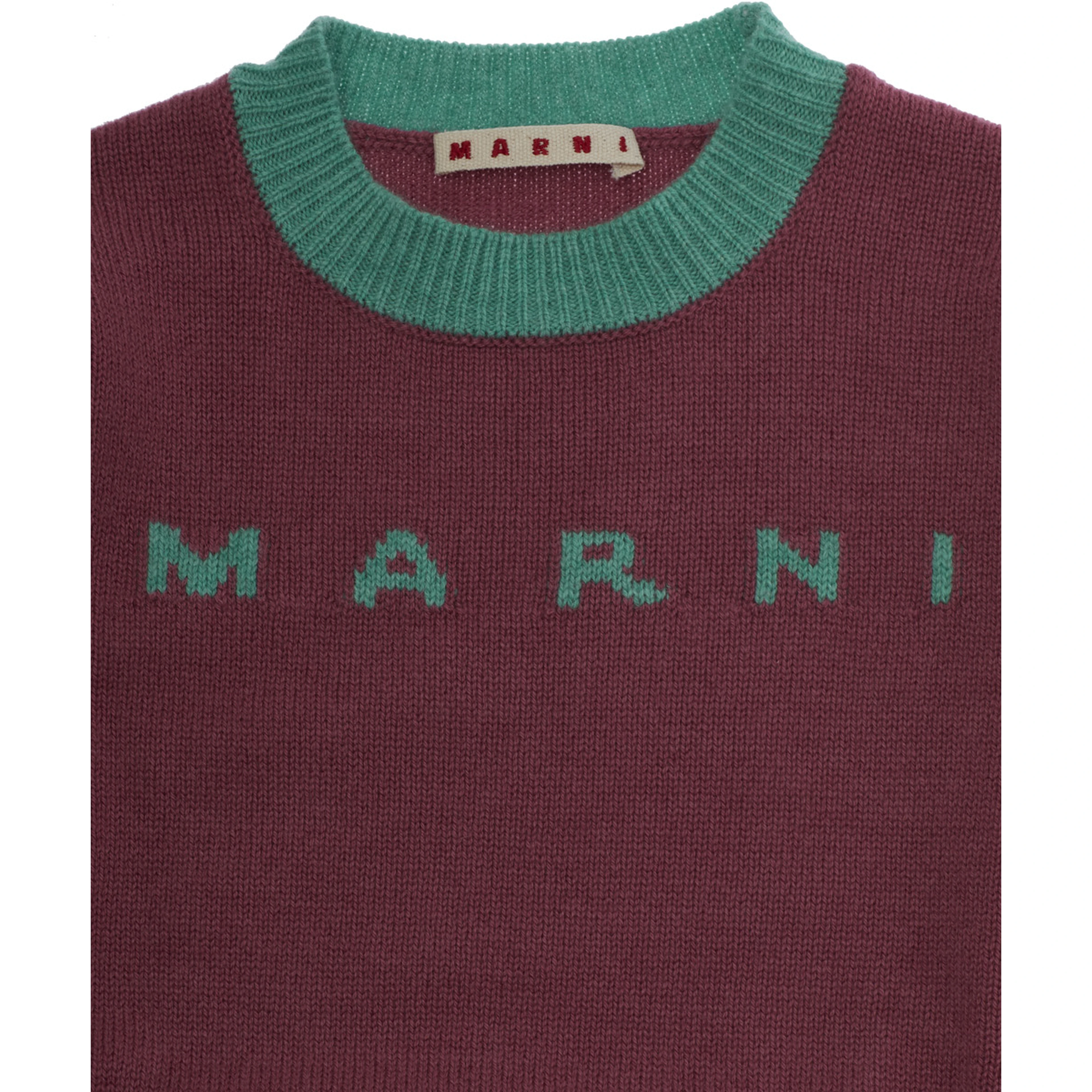 M01214M00MLMK33U0M352 is a long-sleeve sweater with a crew neck made of pink wool and cashmere for Girl