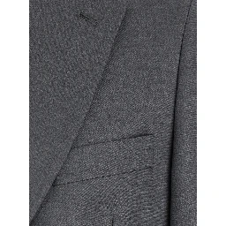 Single-breasted jacket and pants suit with piping and pleats in gray for men