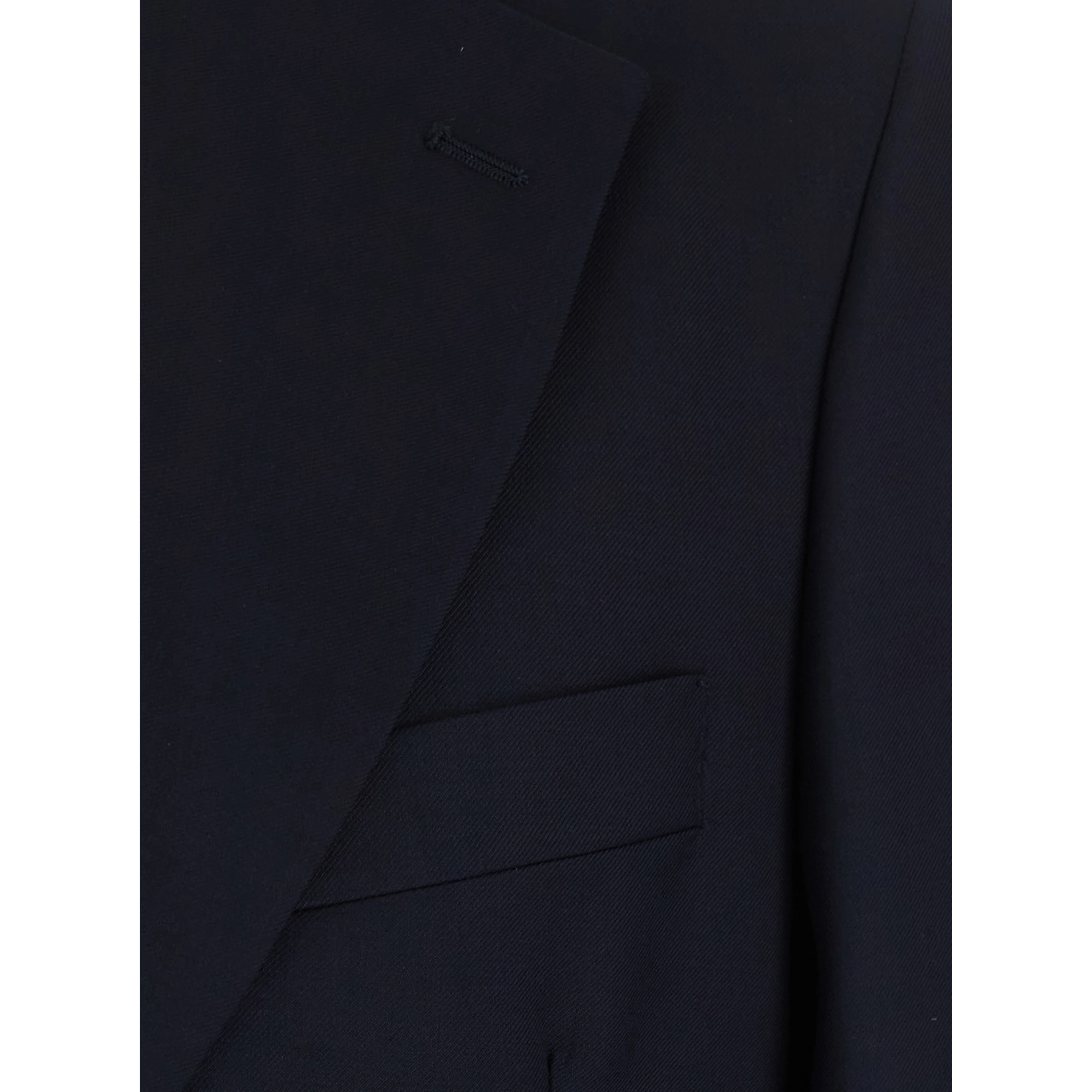 Single-breasted Jacket and Pants with Piping and Pleats in Tech Fabric Blue Men