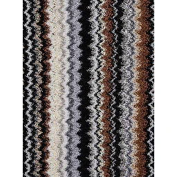 Scarf in wool and viscose with Missoni motif and brown unisex