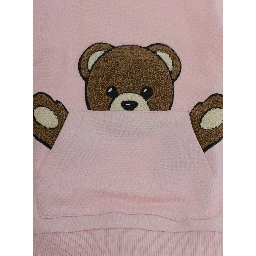 Tracksuit with logo and patch in pink cotton for Girl