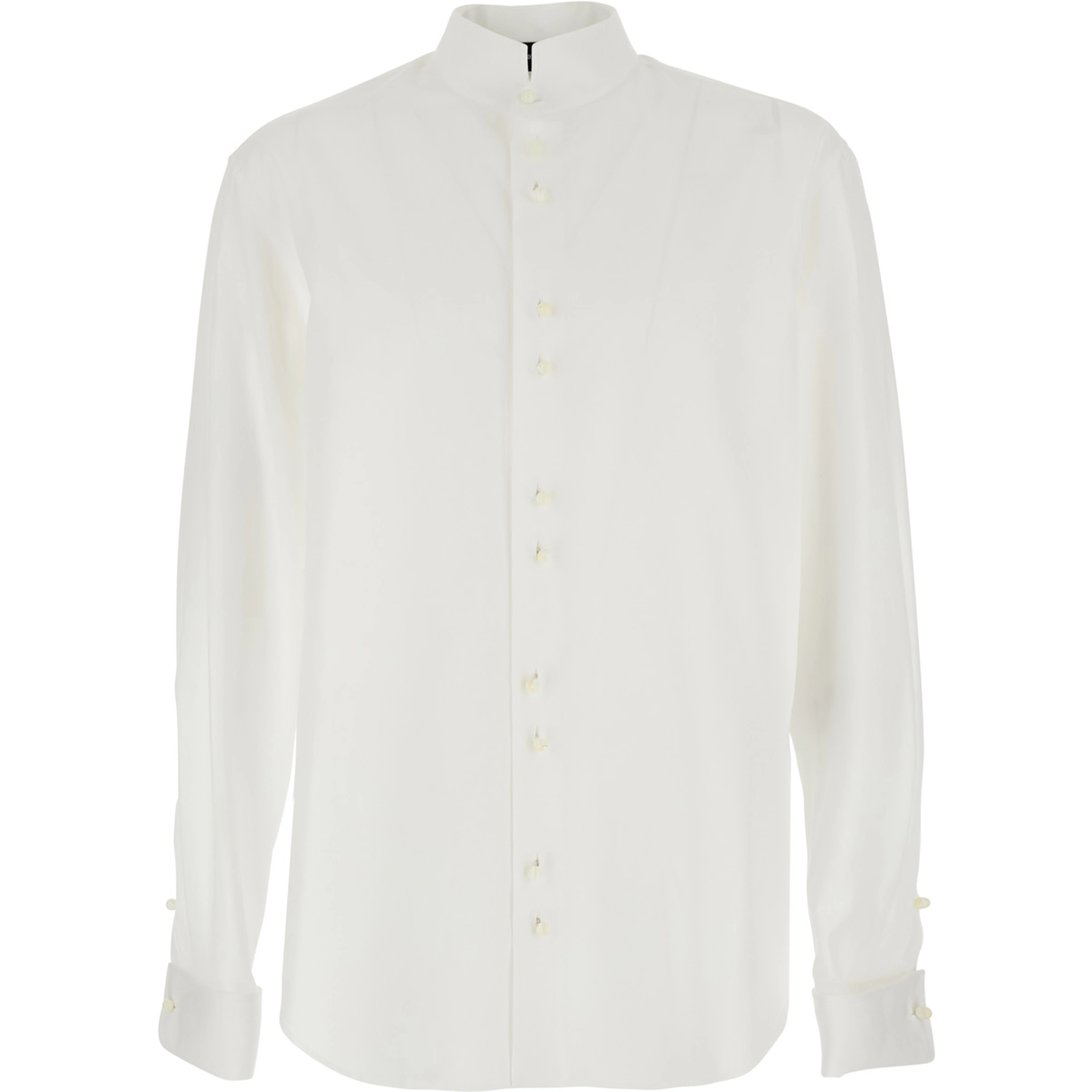 Classic collar white cotton shirt for men