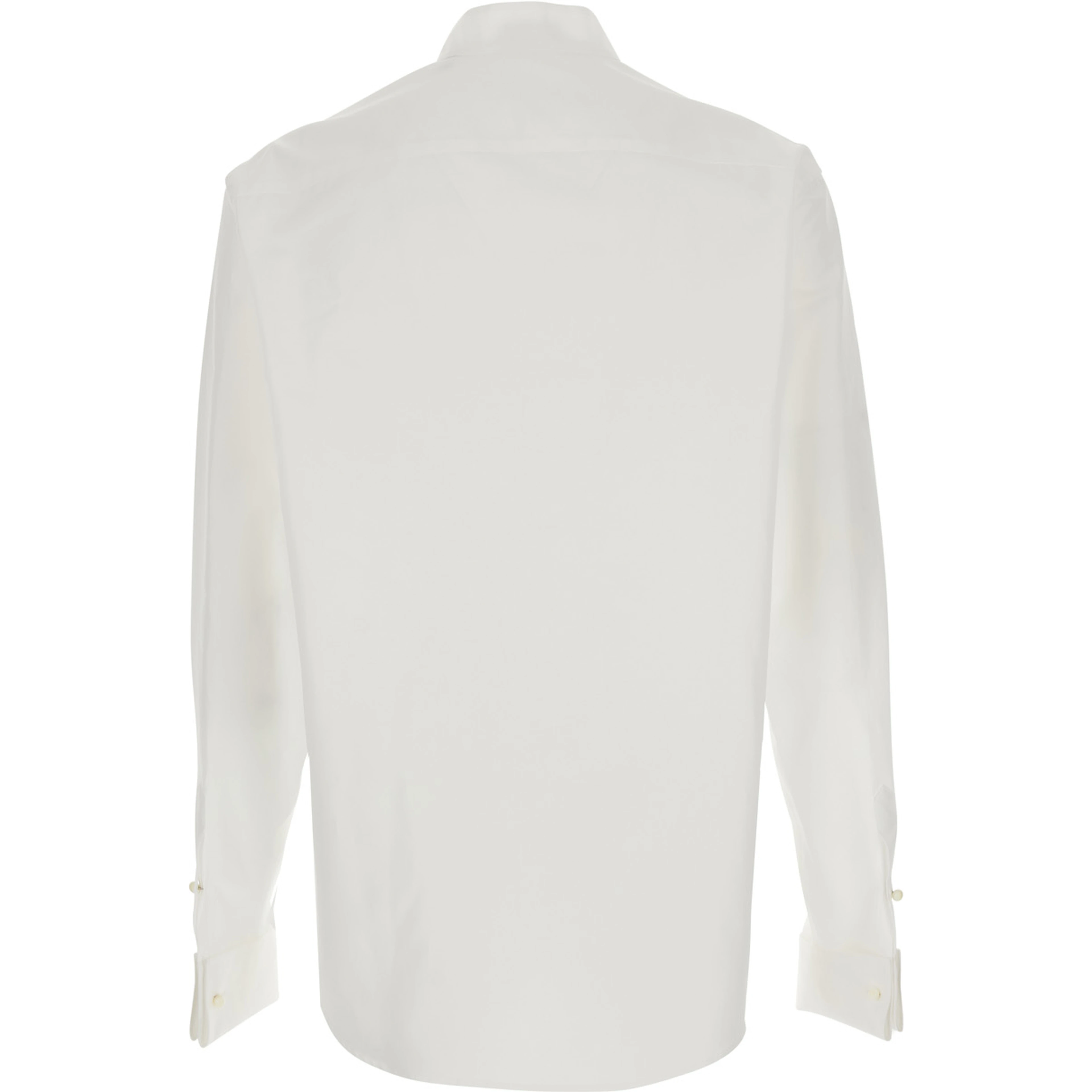 Classic collar white cotton shirt for men