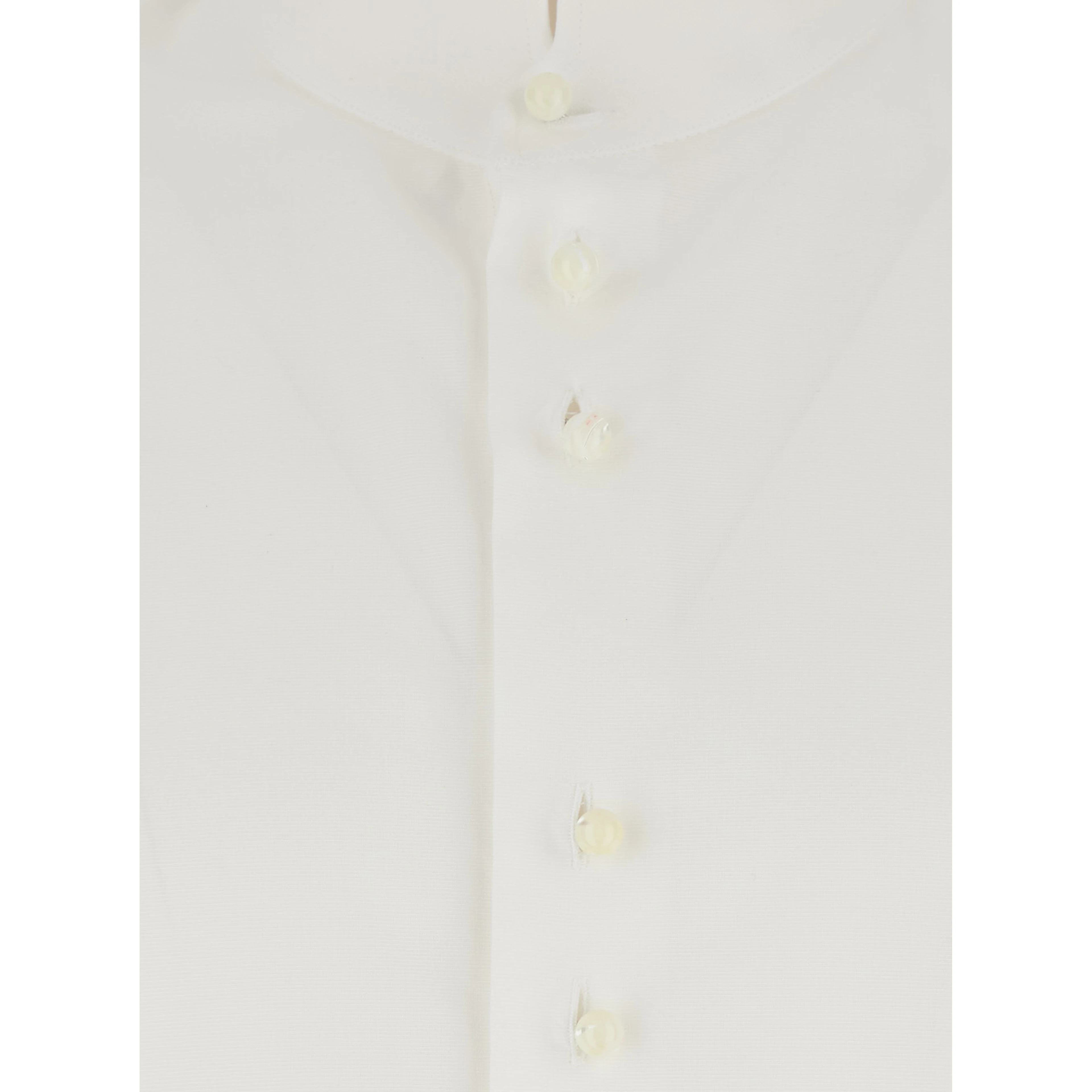 Classic collar white cotton shirt for men