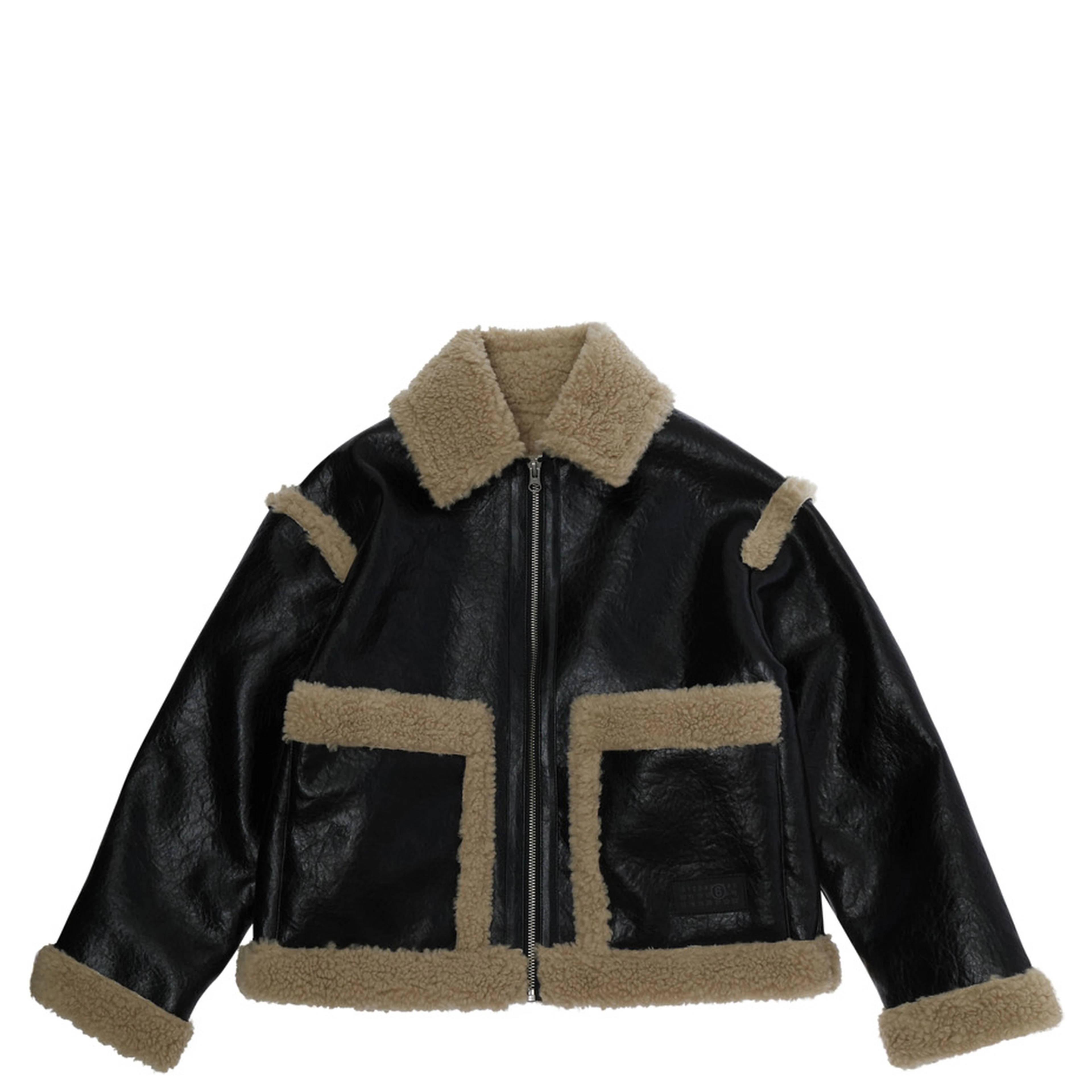 Jacket with collar and long sleeves in Tech Fabric, black, Boy
