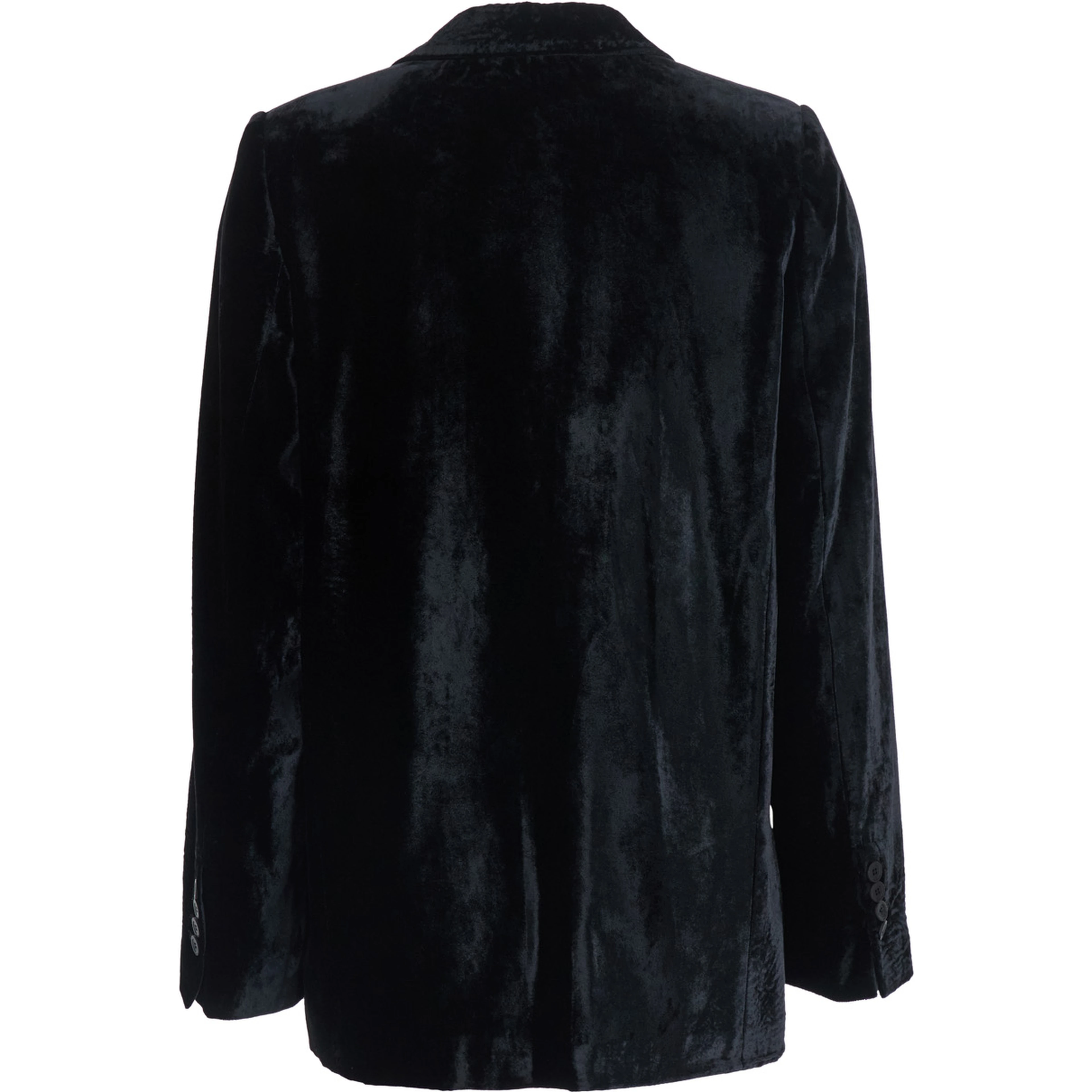 Velvet blazer with elegant details and black color for women