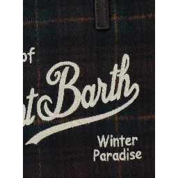 Shoulder bag COLETTE WOOL N with tartan and brown polyester unisex