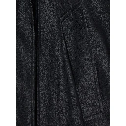 Coat with shirt collar and long sleeves in black Tech Fabric for men