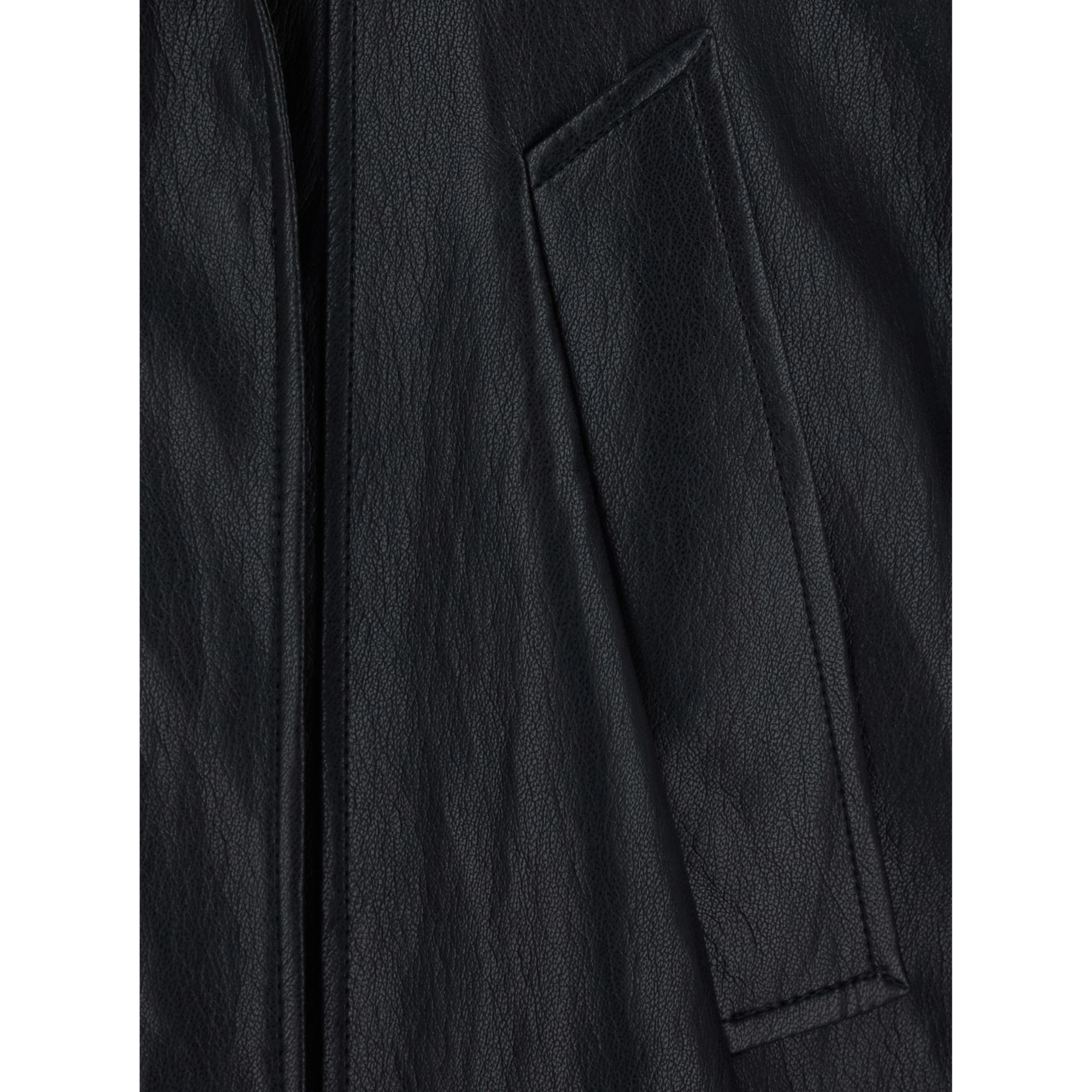 Coat with shirt collar and long sleeves in black Tech Fabric for men