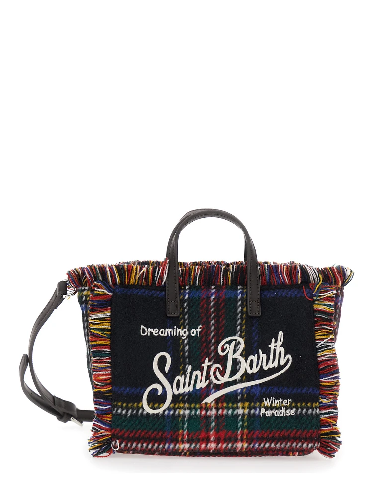 Vanity Mini Wool N Bag with tartan and Tech Fabric Multicolor unisex