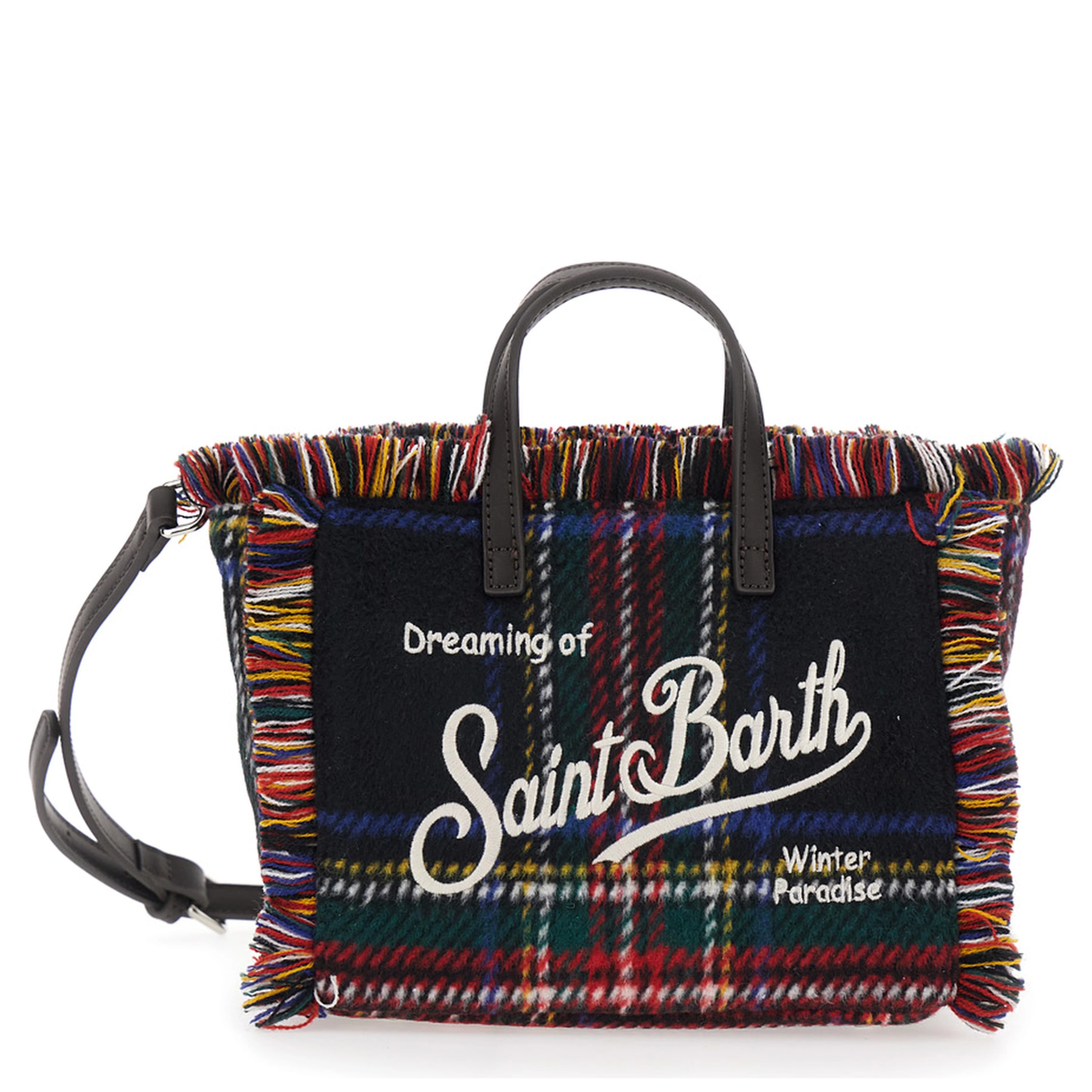 Vanity Mini Wool N Bag with tartan and Tech Fabric Multicolor unisex