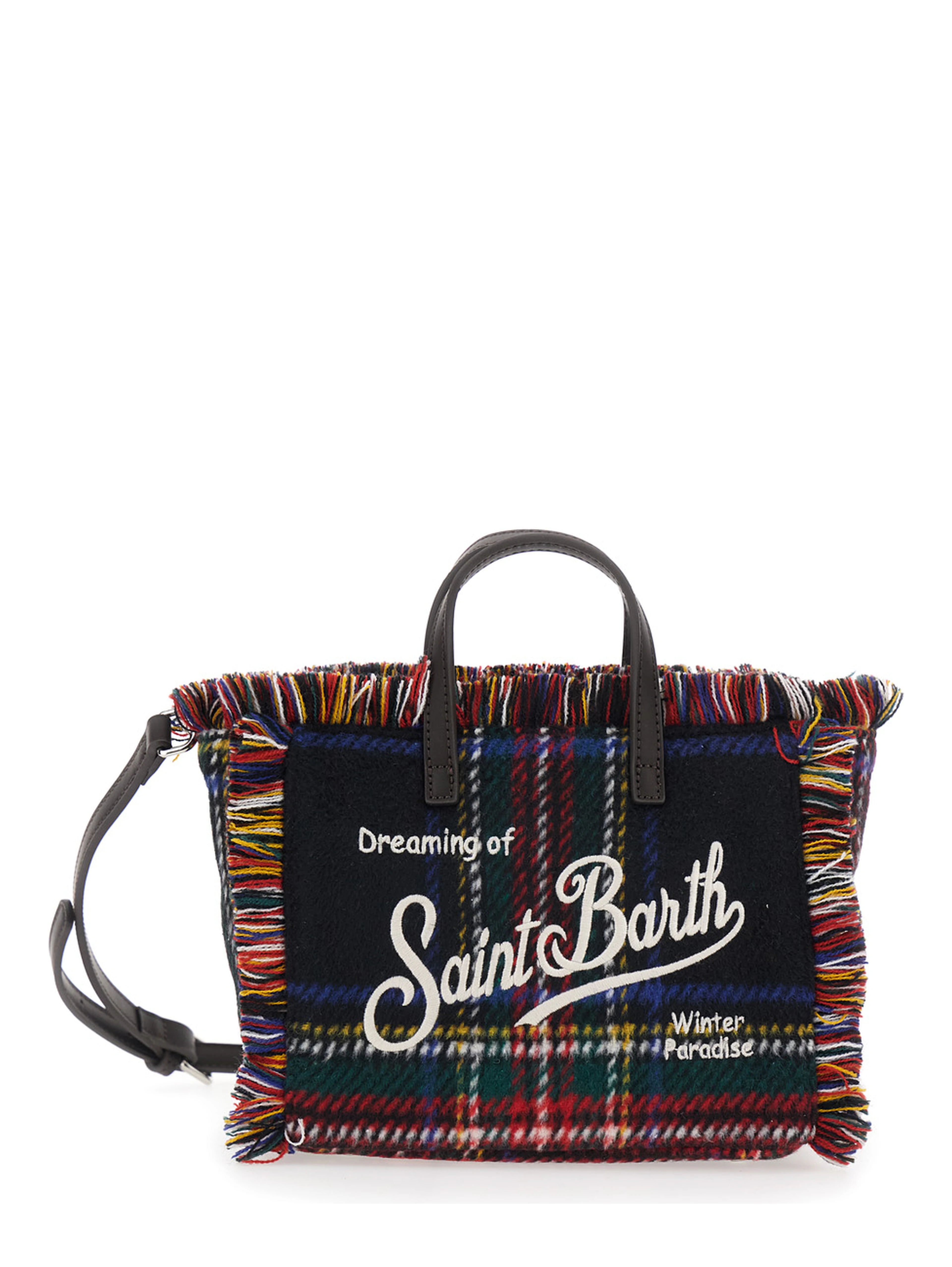 Vanity Mini Wool N Bag with tartan and Tech Fabric Multicolor unisex