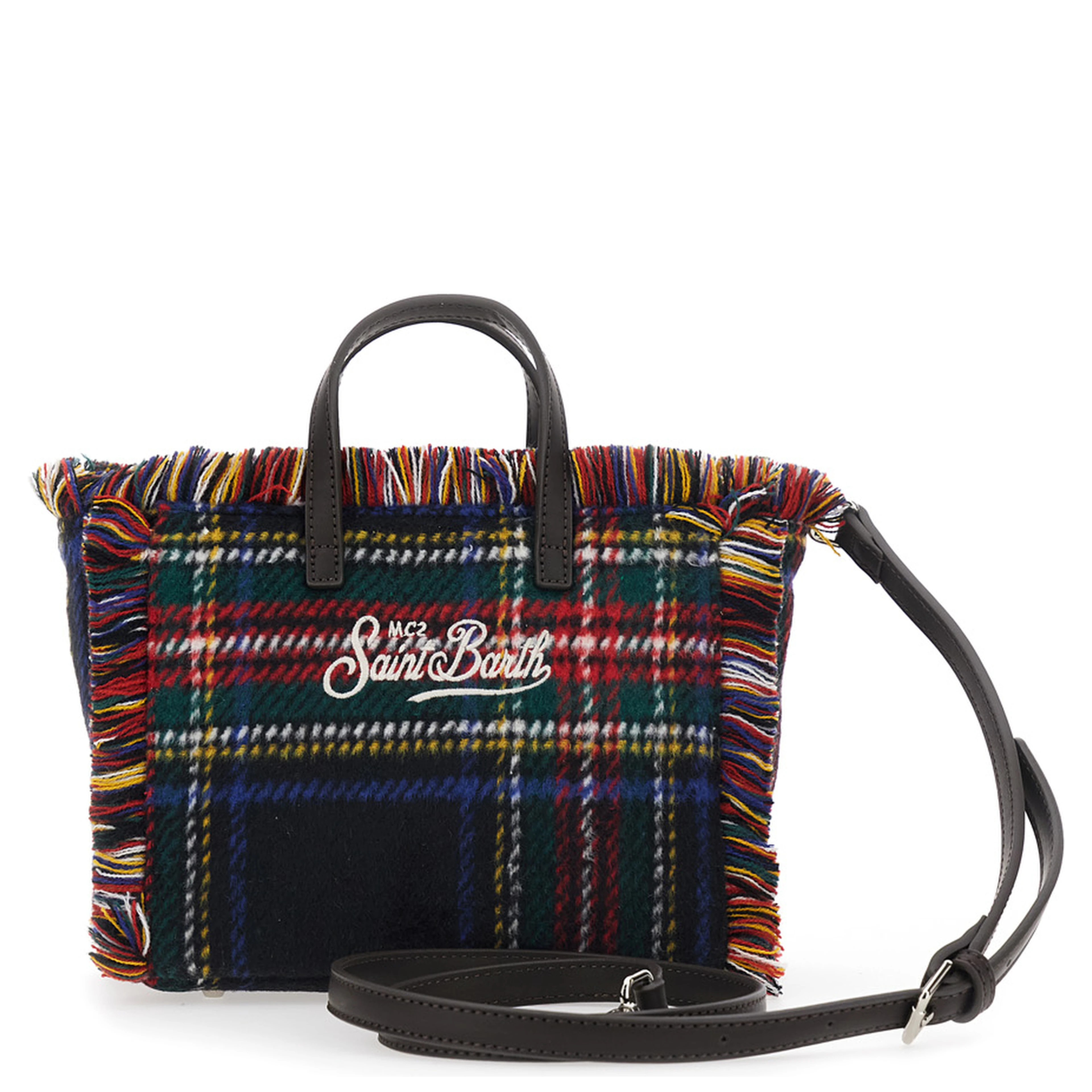 Vanity Mini Wool N Bag with tartan and Tech Fabric Multicolor unisex