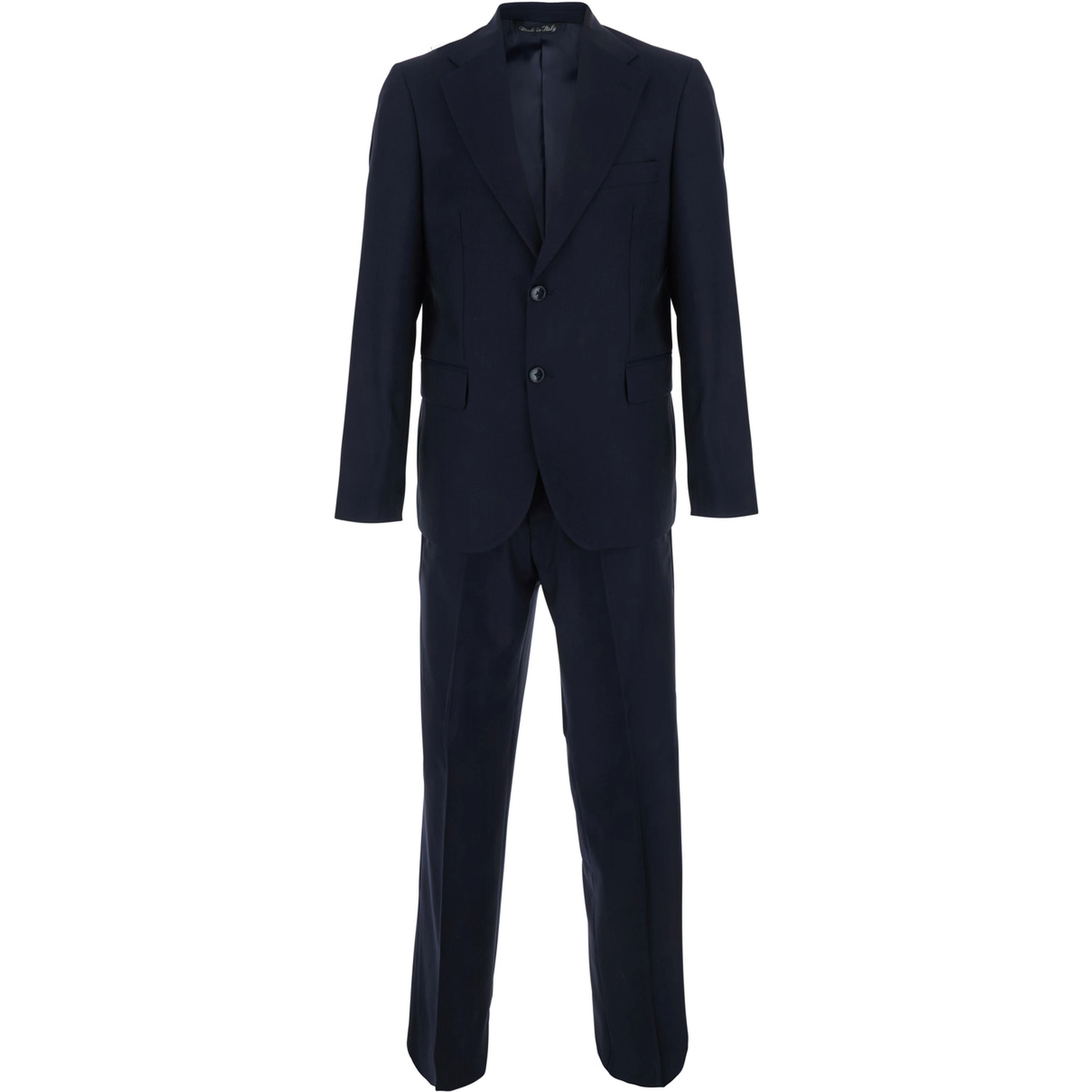 Single-breasted Jacket with Piping and Pleats in Tech Fabric Blue Men