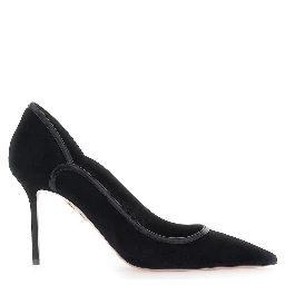 Pumps with 85mm Heel in Black Leather for Women