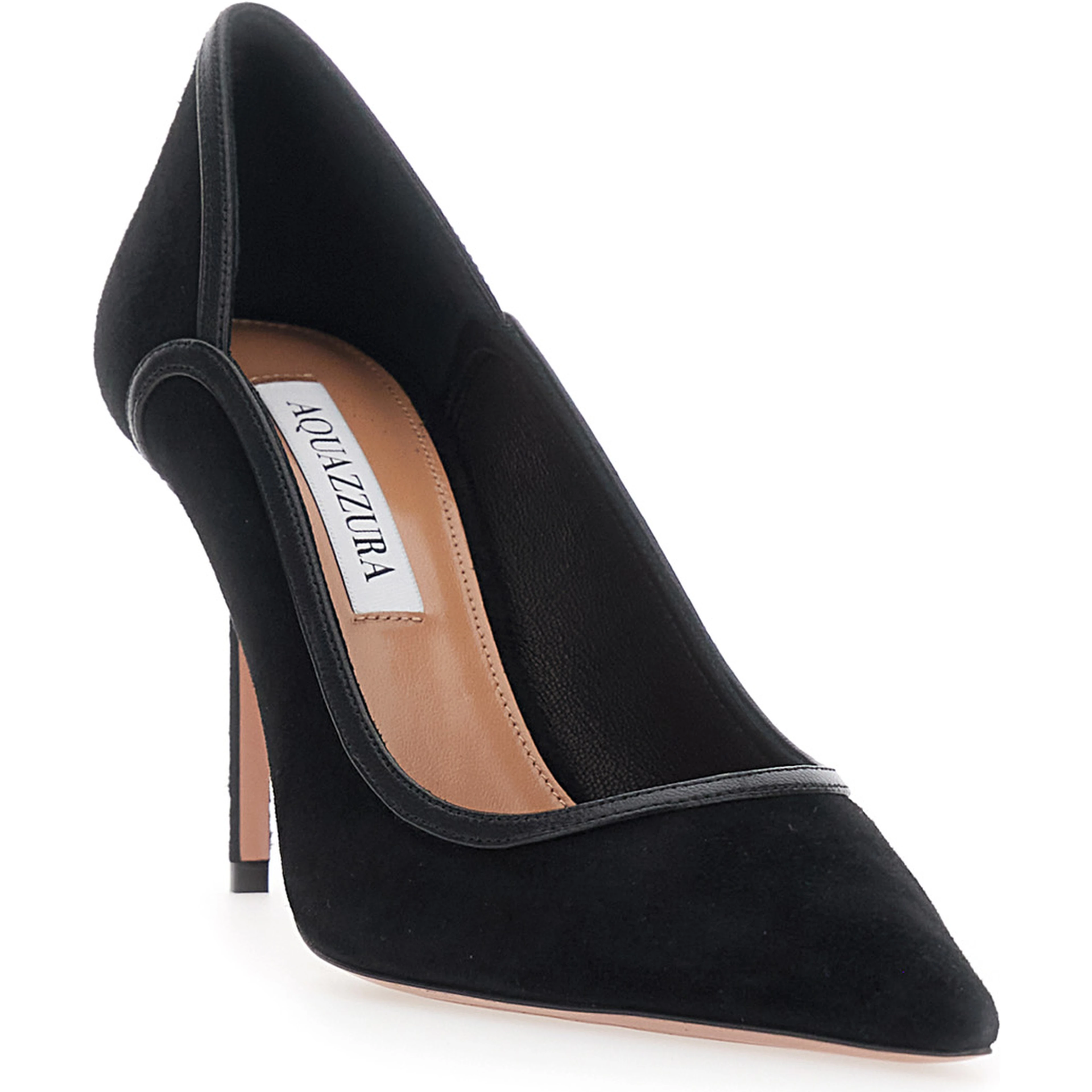 Pumps with 85mm Heel in Black Leather for Women