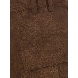 Skirt with pleats and Tech Fabric in brown for women