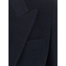 Jacket with essential line in blue Fabric for women
