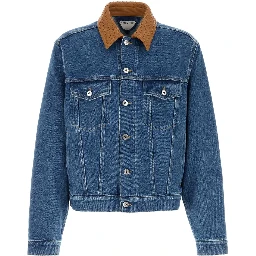 GIUBBOTTO DENIM COLLO INRTRECCIATO