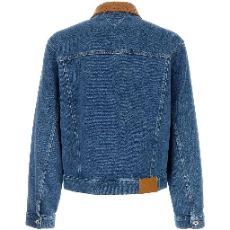 GIUBBOTTO DENIM COLLO INRTRECCIATO