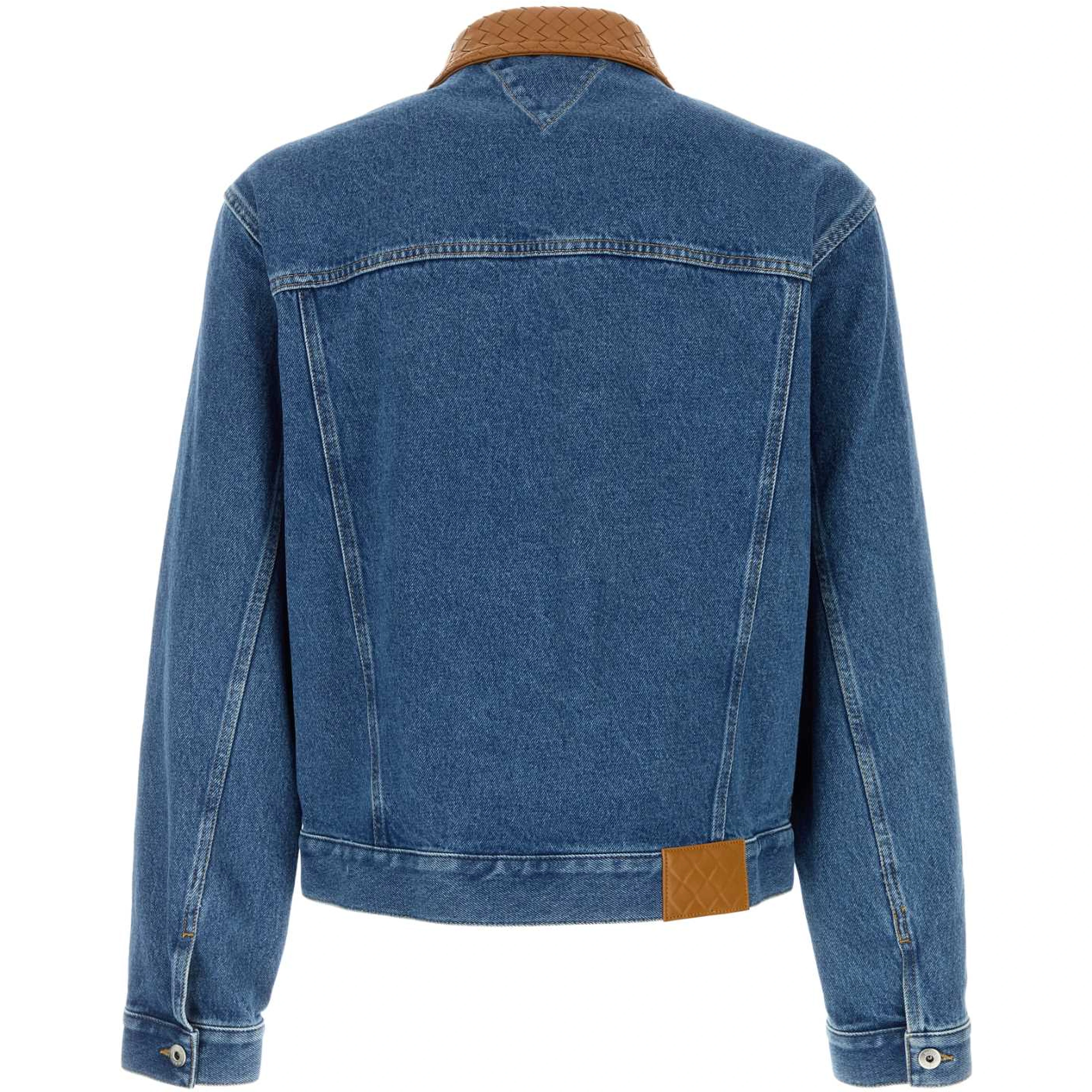 GIUBBOTTO DENIM COLLO INRTRECCIATO