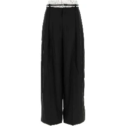 MID-RISE BELTED TAILORED PANT