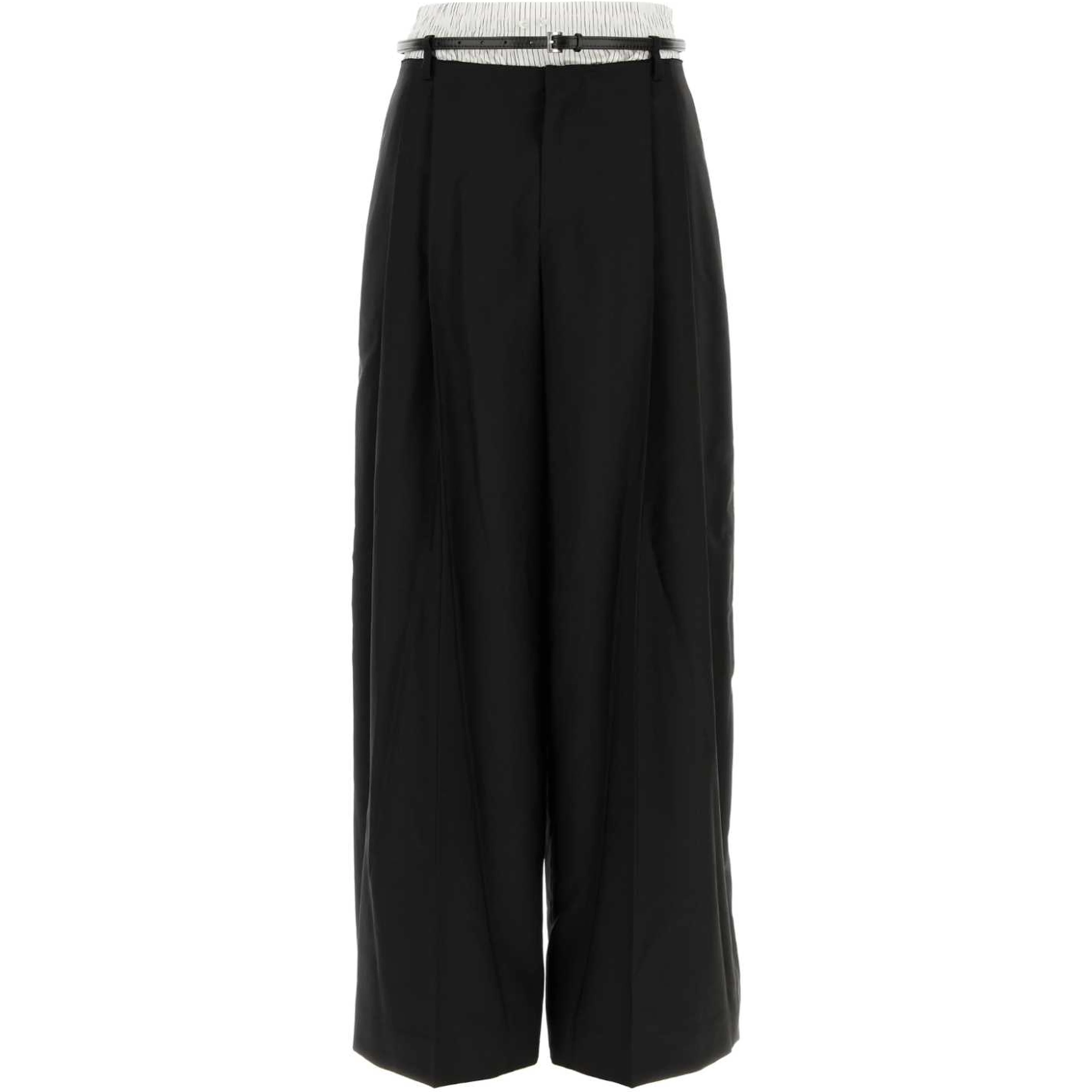 MID-RISE BELTED TAILORED PANT