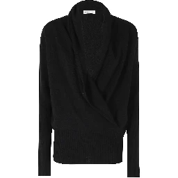 WRAP V NECK SWEATER WOOL CASHMERE