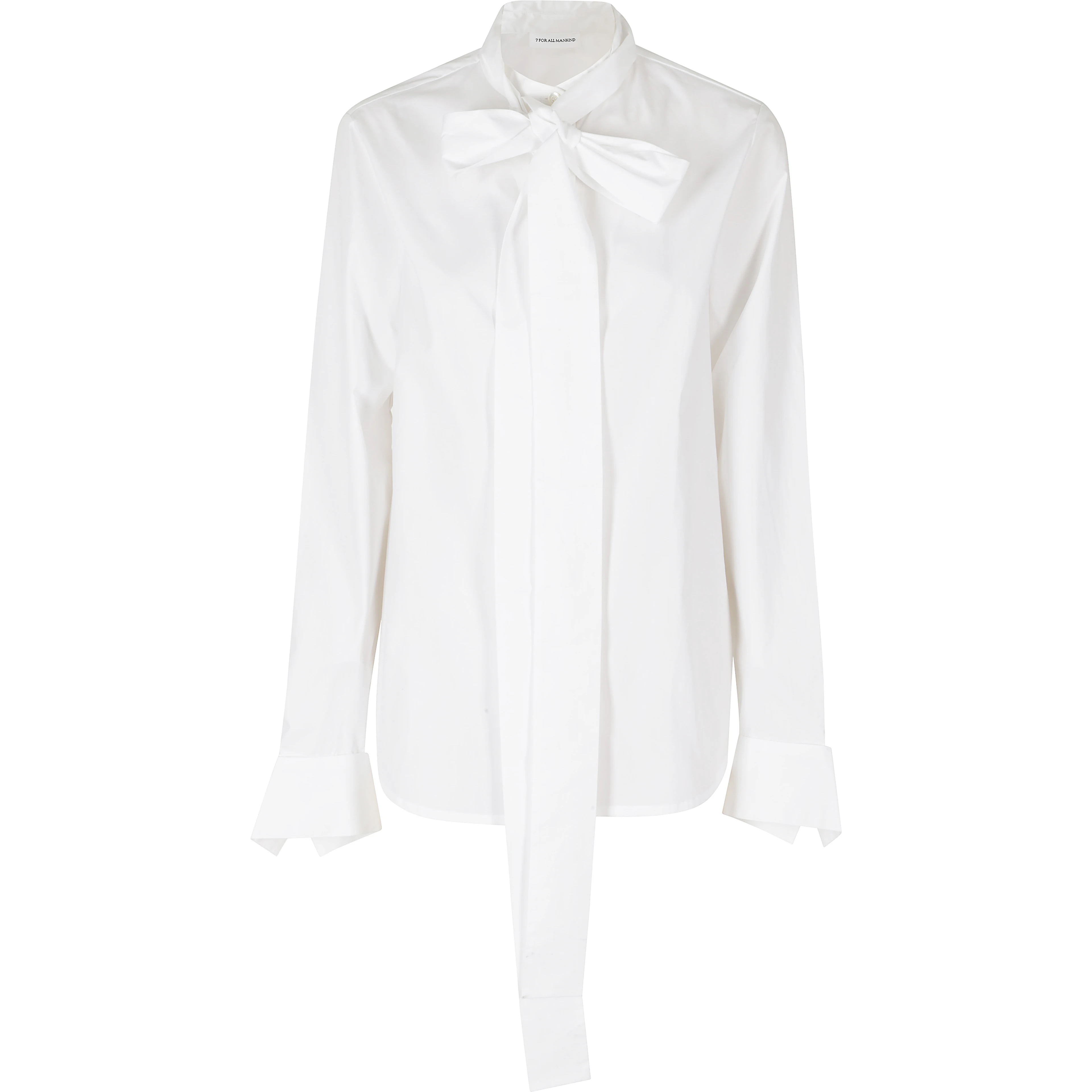 LS BOW SHIRT POPELINE