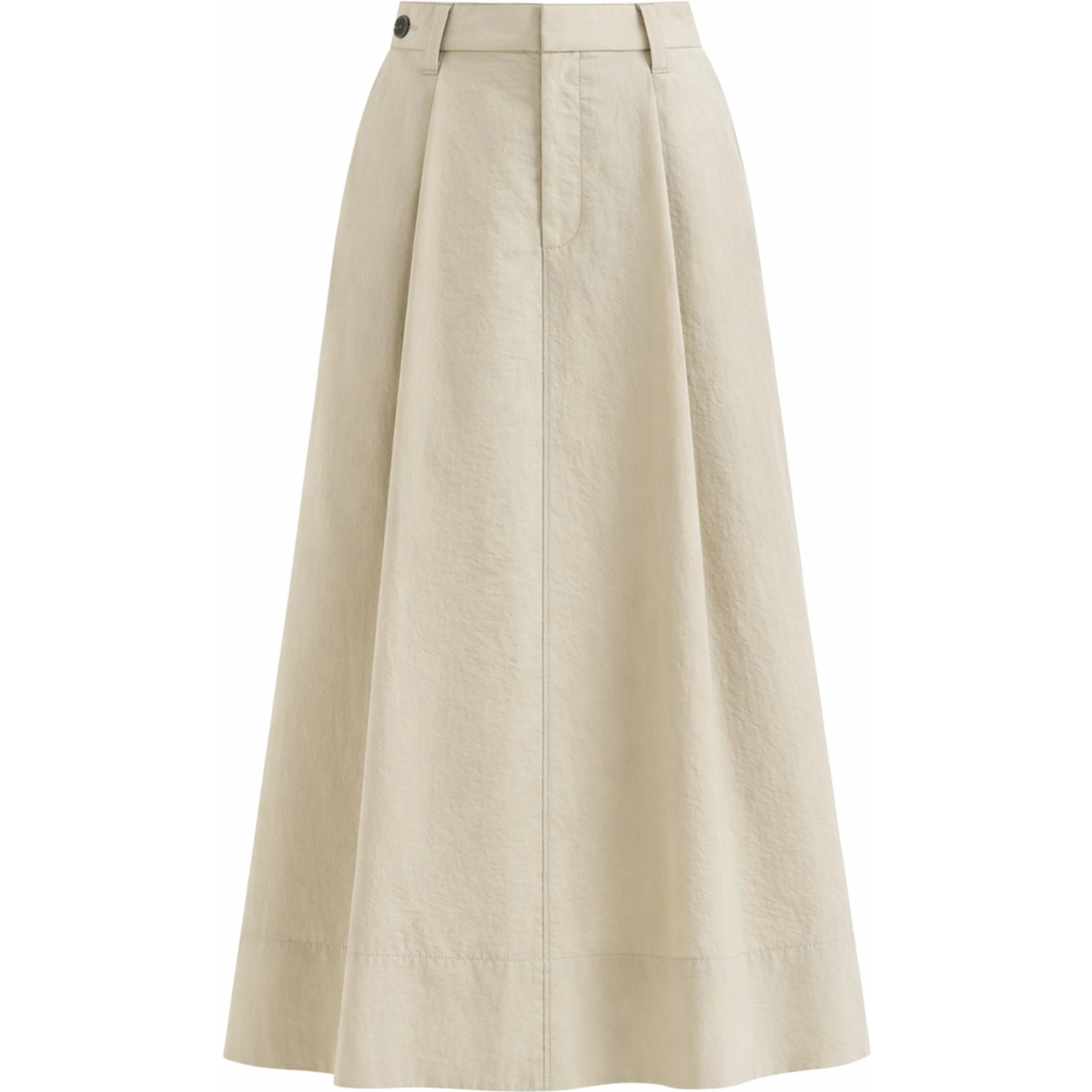 COTTON POPLIN TAILORED SKIRT