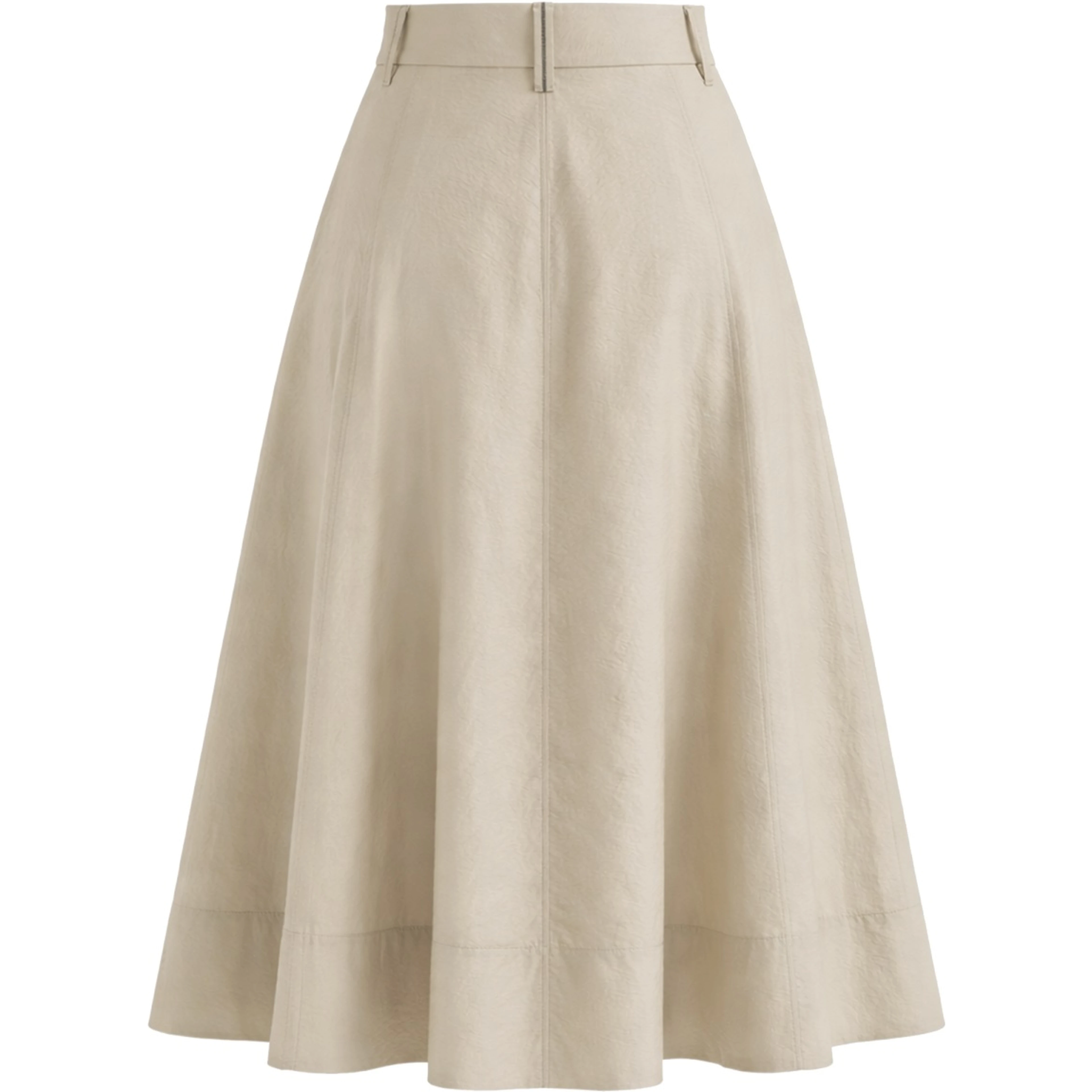 COTTON POPLIN TAILORED SKIRT