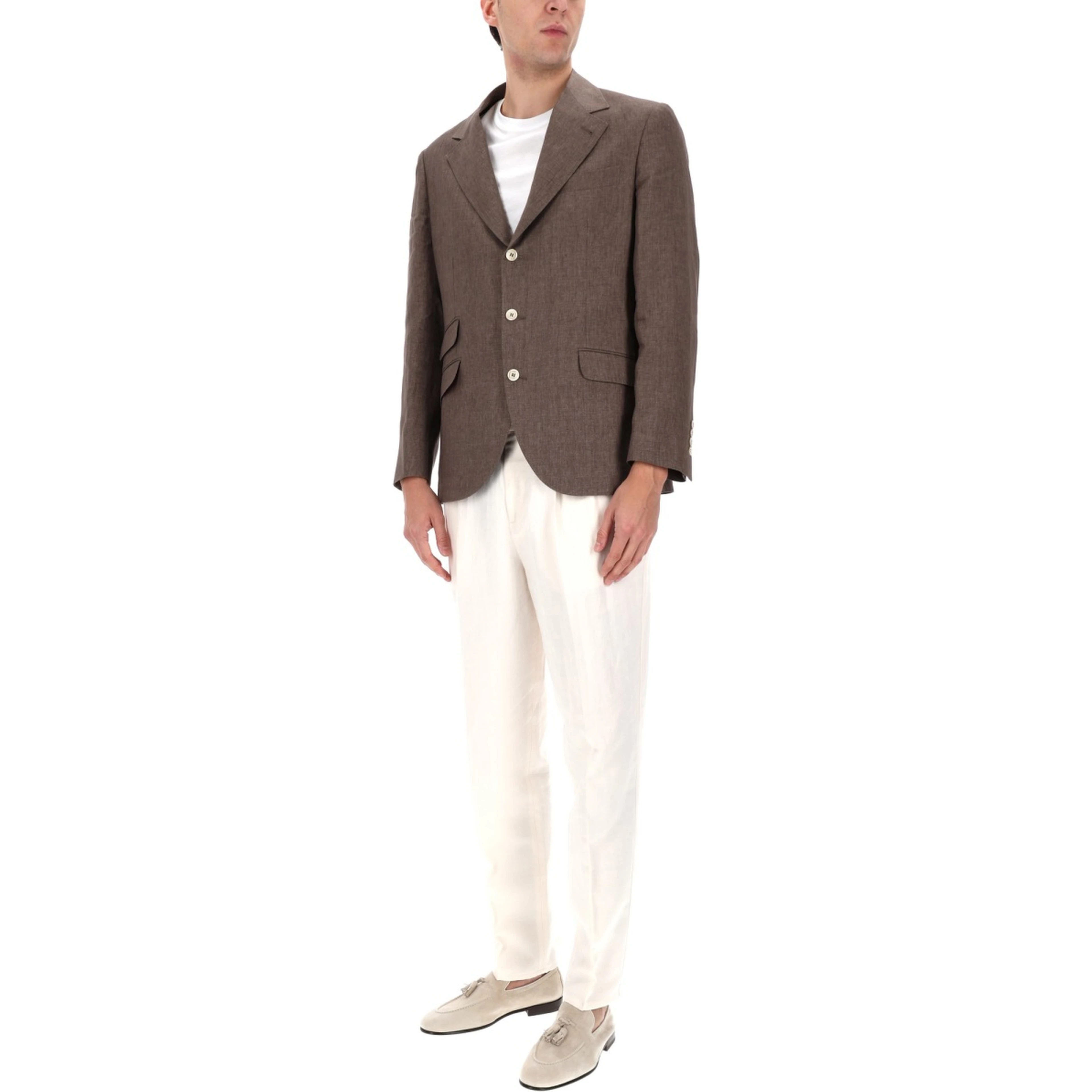 SINGLE-BREASTED LINEN JACKET