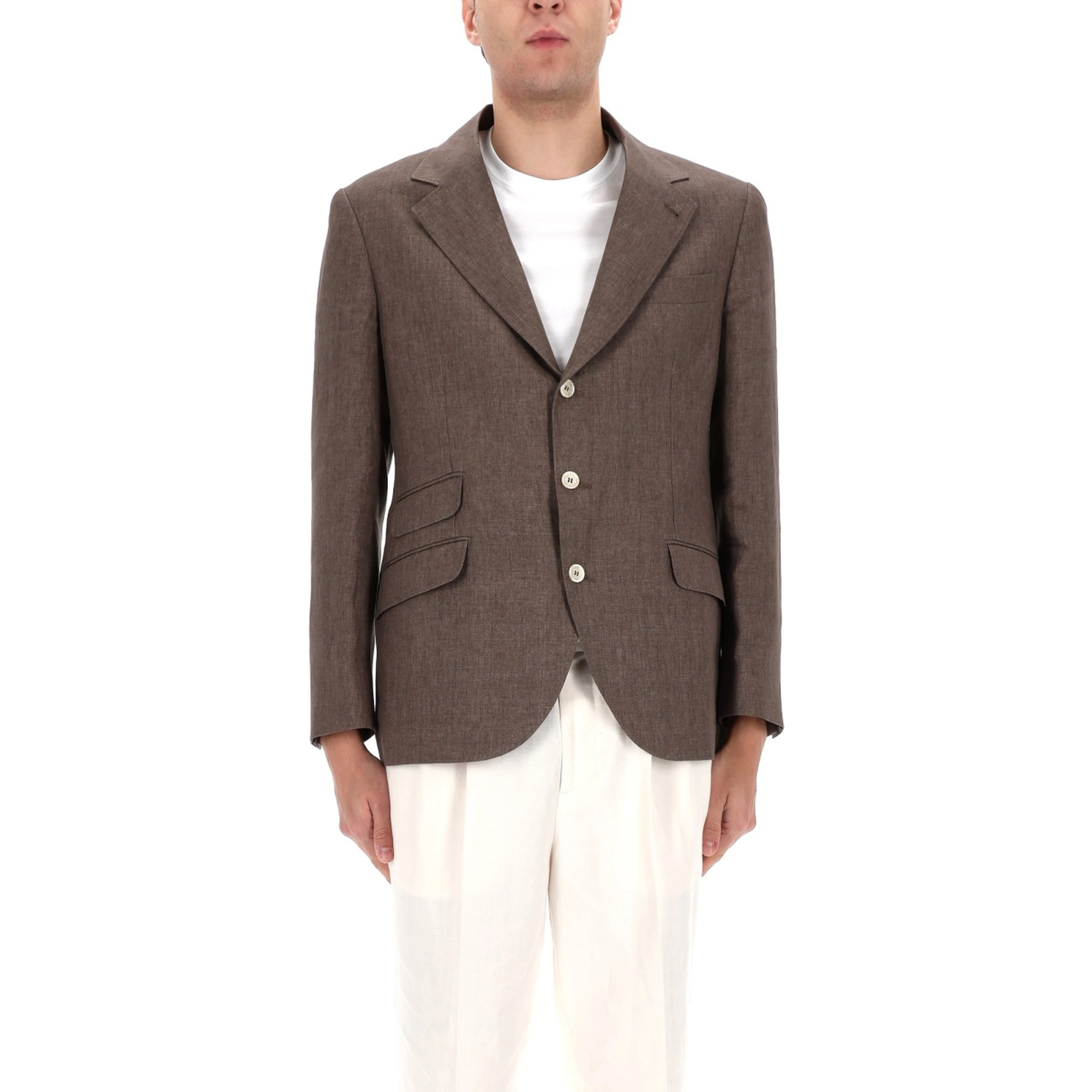 SINGLE-BREASTED LINEN JACKET