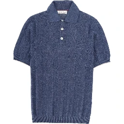 LINEN KNIT POLO SHIRT