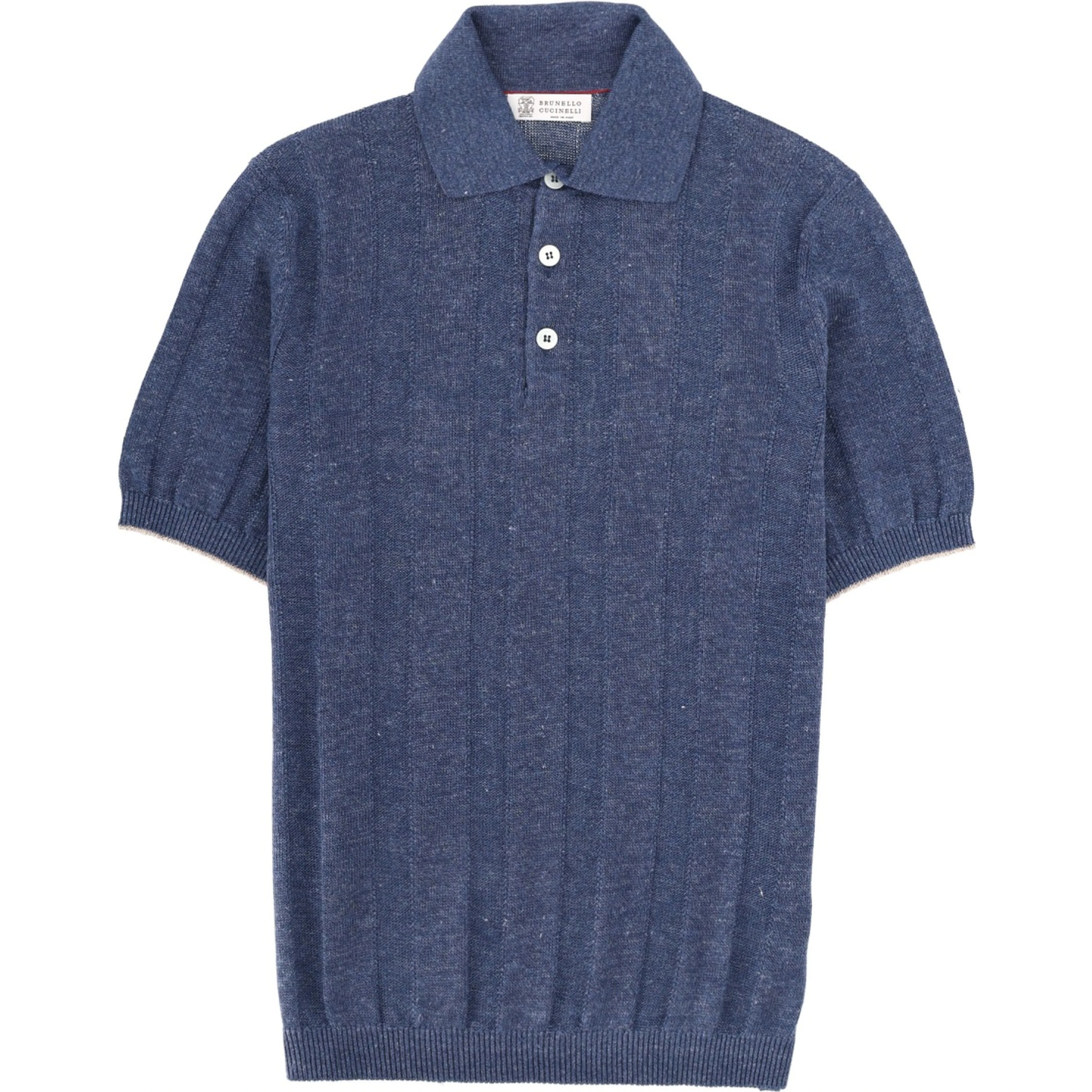 LINEN KNIT POLO SHIRT