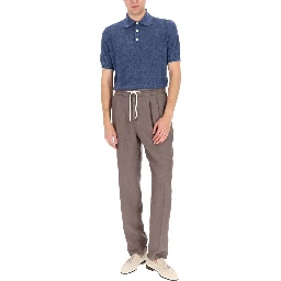 LINEN KNIT POLO SHIRT