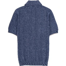LINEN KNIT POLO SHIRT